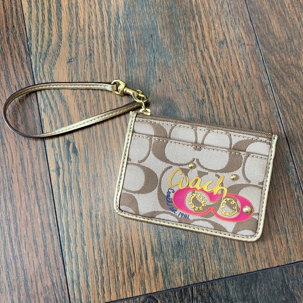 Coach card holder wristlet